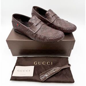 Gucci GG Guccissima Monogram Leather Loafers US Men’s Size 11